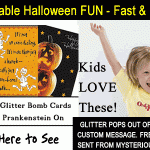 Fun Halloween Kids Card with Glitter