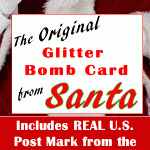 North Pole Glitter Bomb Card from Santa